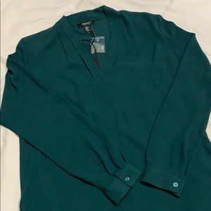 NWT Forest green blouse